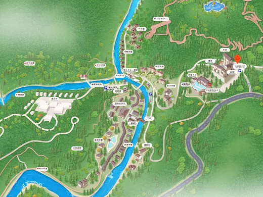 藤县结合景区手绘地图智慧导览和720全景技术，可以让景区更加“动”起来，为游客提供更加身临其境的导览体验。